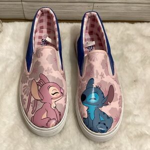 Disney  Women’s Stitch & Lilo Slip-On Shoes - Pink and Blue Size 11